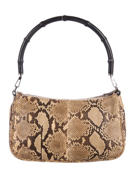 gucci snakeskin shoulder bag.